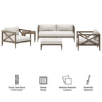 Northlake 5-Piece Outdoor Teak Wood Furniture Set