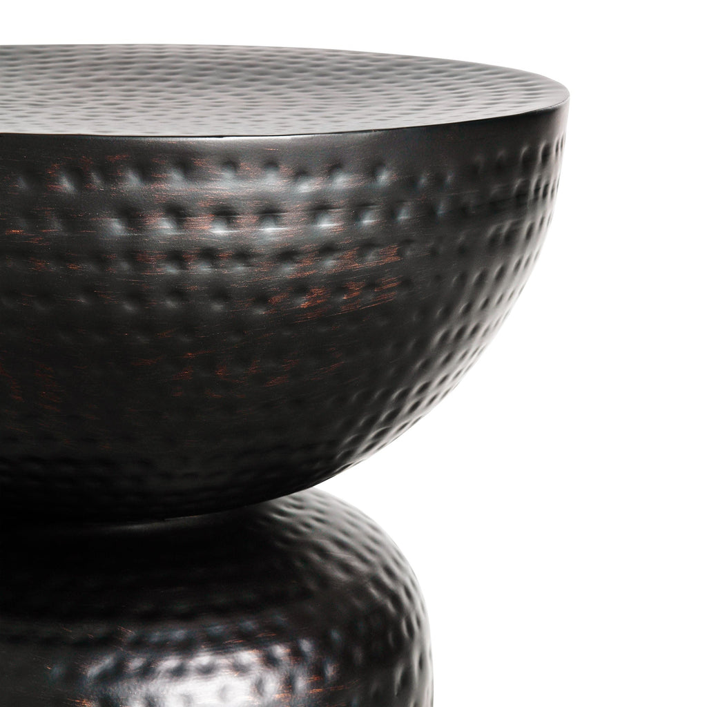 Mella Metal Hammered Side Table