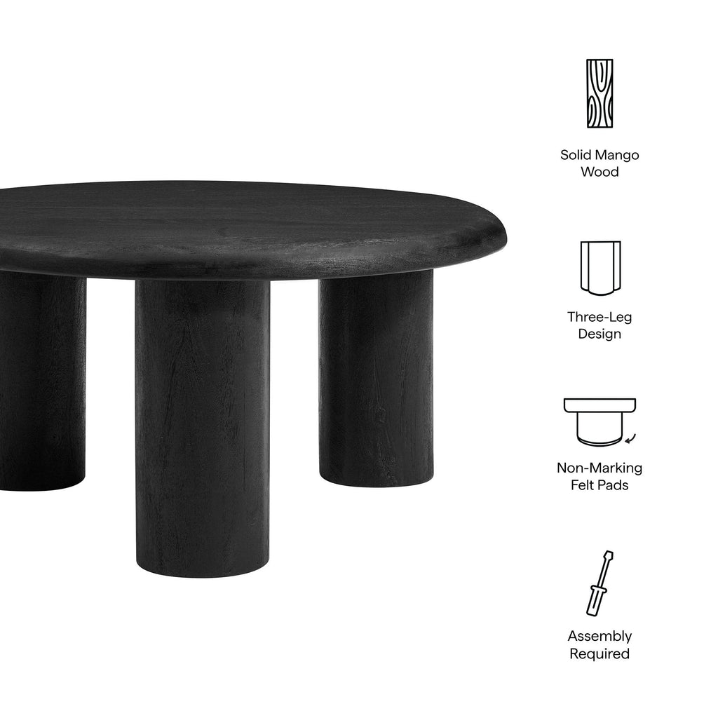 Mavina Round Mango Wood Coffee Table