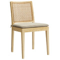Ovard Wood and Rattan Dining Chair