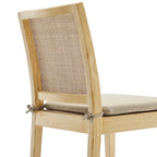 Ovard Wood and Rattan Dining Chair