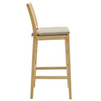 Ovard Wood and Rattan Bar Stool