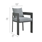 modern 9-Piece Outdoor Patio Aluminum Dining Set With Extendable Table