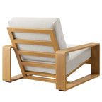 Lirienne Outdoor Patio Aluminum Faux Wood Armchair