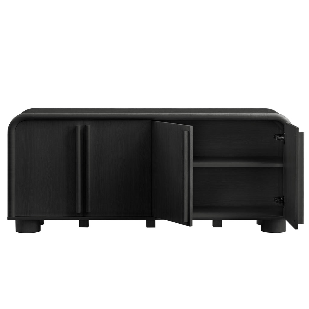 Bellamy Curved 4-Door Sideboard Cabinet