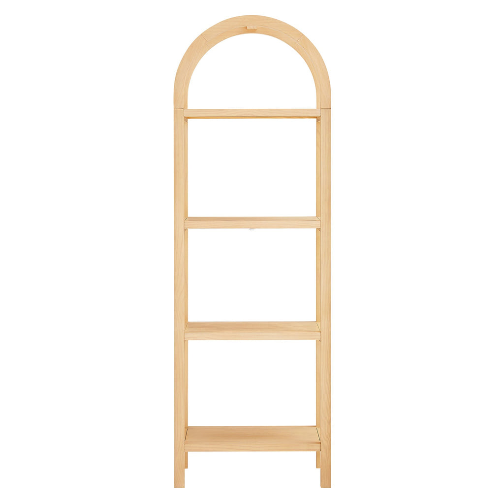 Vexley 72 Inch Tall Narrow Arched Bookshelf