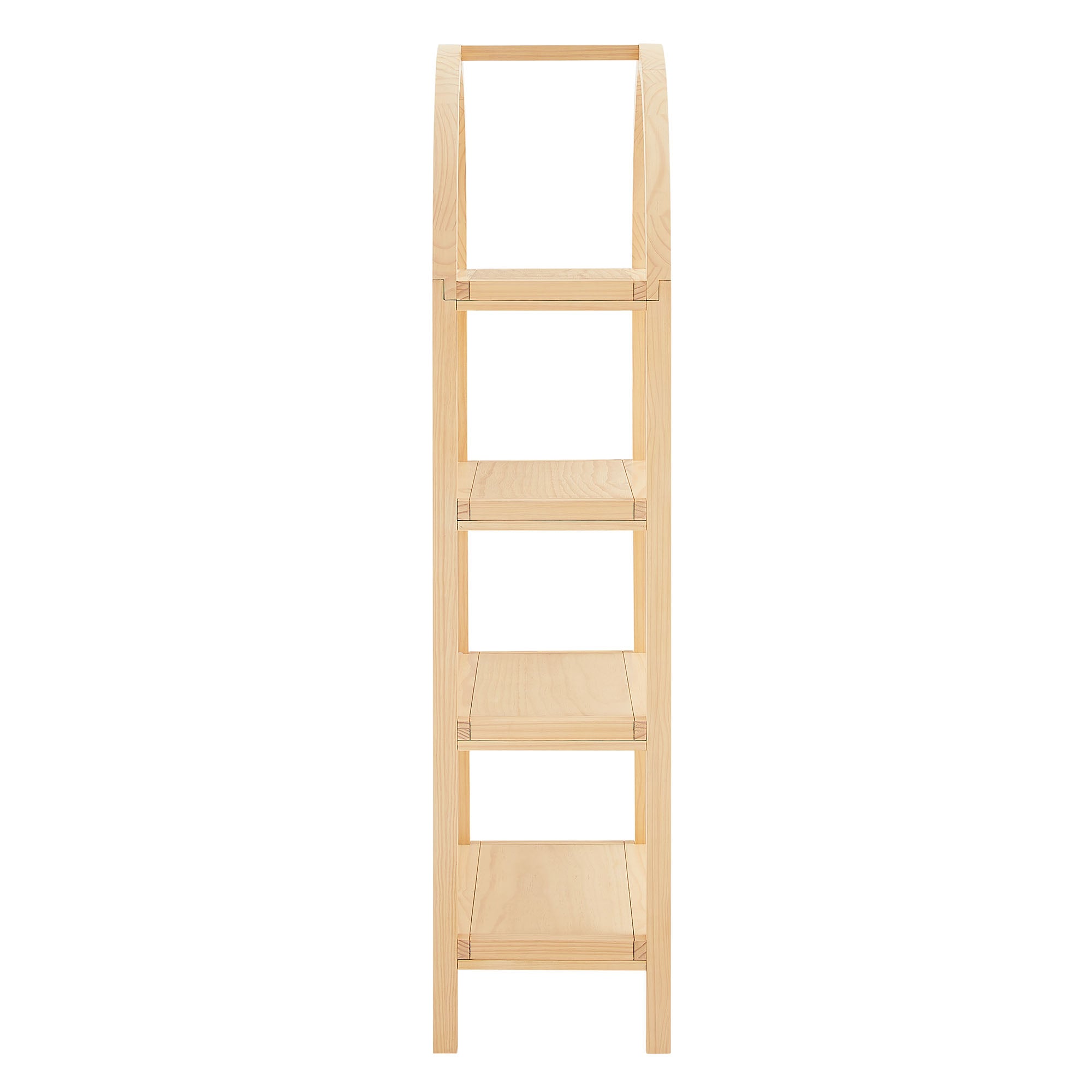 Vexley 60 Inch Arched Bookshelf