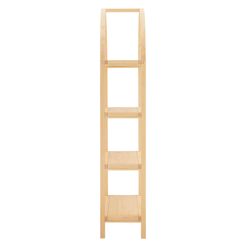 Vexley 72 Inch Large Arched Bookshelf