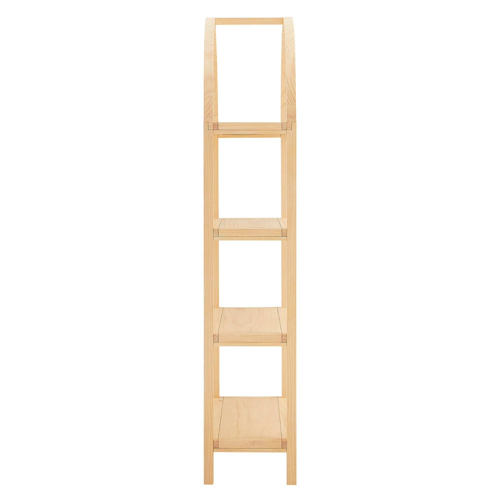 Vexley 72 Inch Large Arched Bookshelf