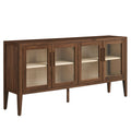 Nell 72" Glass Door Sideboard Storage Display Cabinet