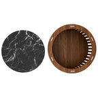 Fortitude Round Faux Marble Top Nesting Coffee Table Set