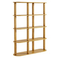 Arcus 4-Tier Oval Wood Bookshelf