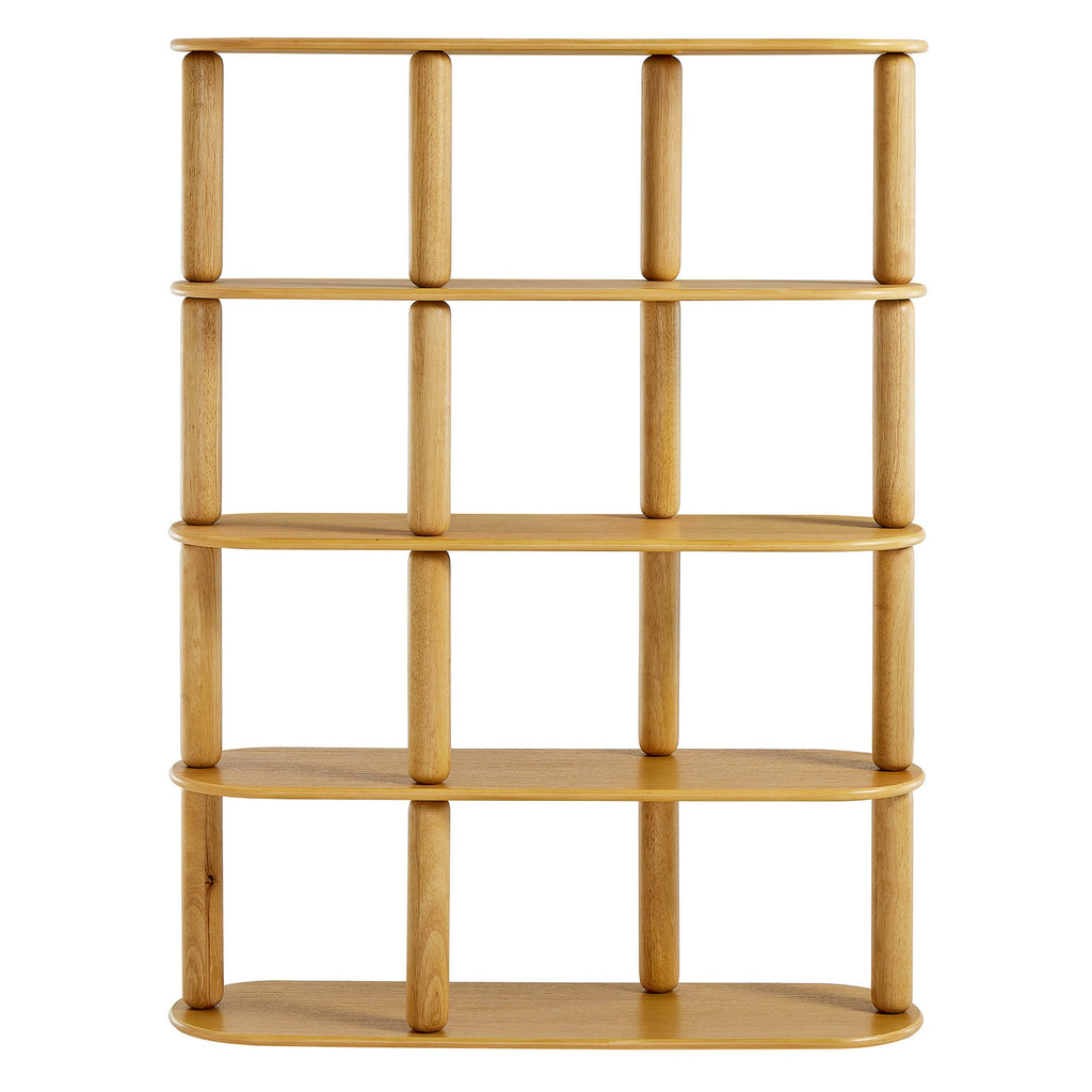 Arcus 4-Tier Oval Wood Bookshelf