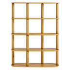 Arcus 4-Tier Oval Wood Bookshelf