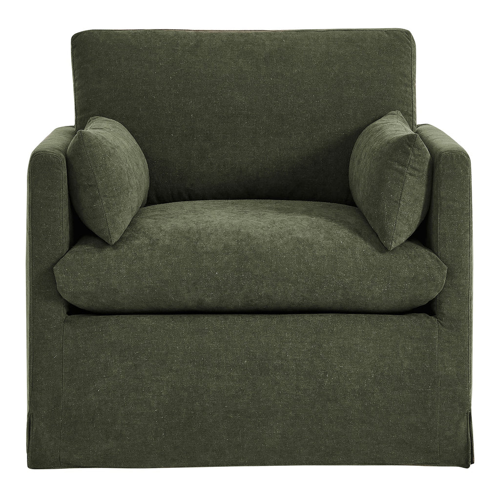 Wellfleet Slipcovered Linen-Blend Armchair
