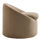 Sadie Slipcovered Linen-Blend Round Accent Chair