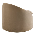Sadie Slipcovered Linen-Blend Round Accent Chair