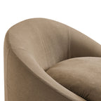 Sadie Slipcovered Linen-Blend Round Accent Chair