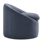 Sadie Slipcovered Linen-Blend Round Accent Chair