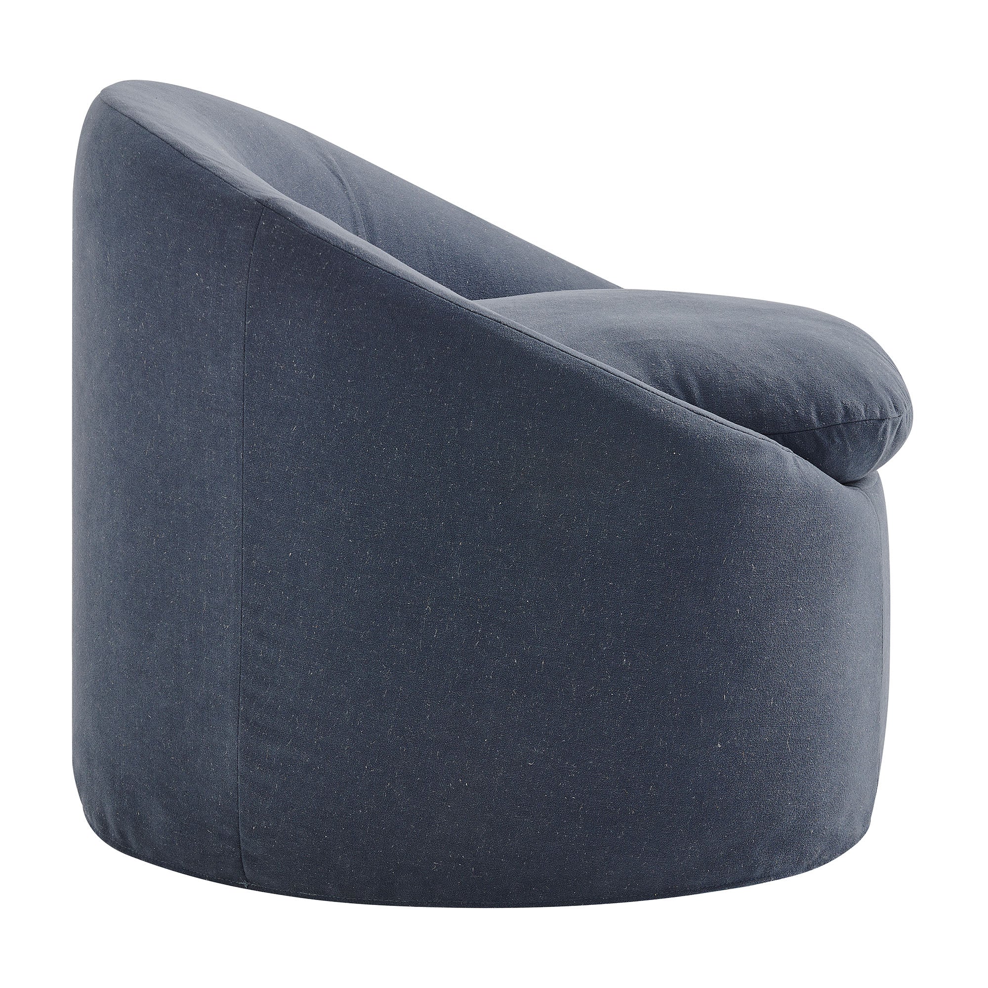 Sadie Slipcovered Linen-Blend Round Accent Chair