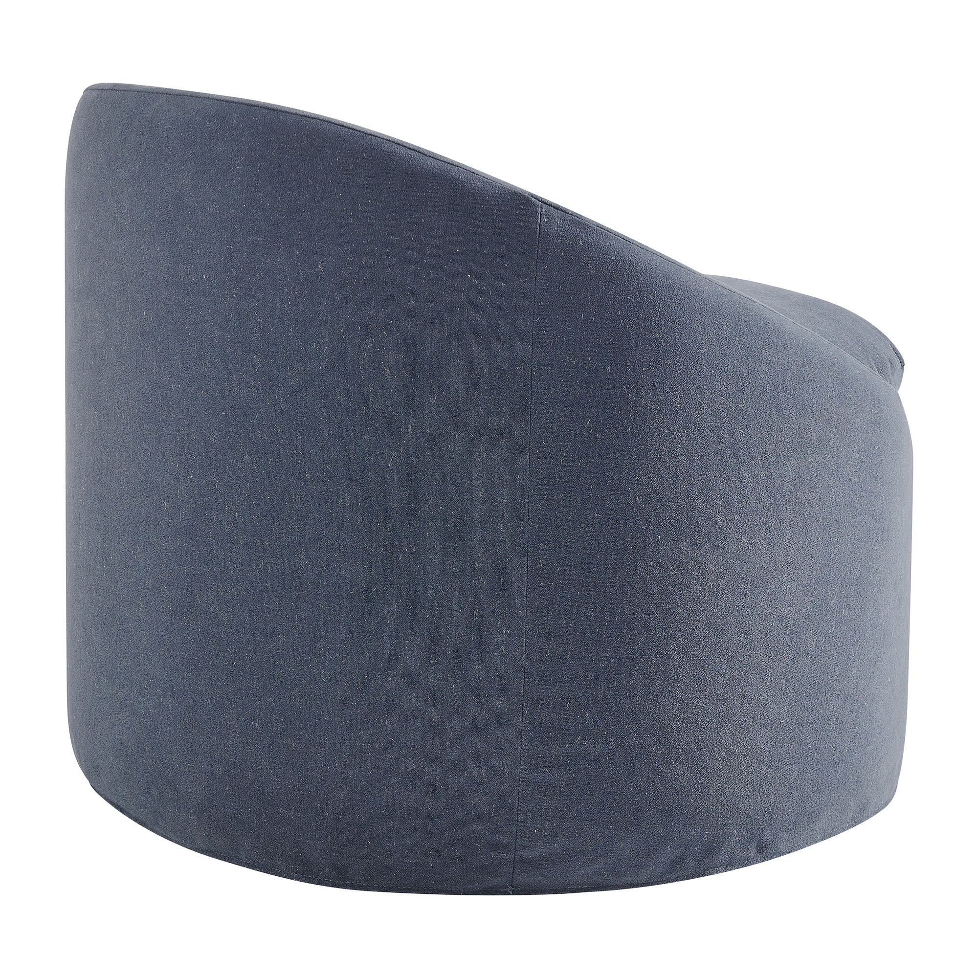 Sadie Slipcovered Linen-Blend Round Accent Chair