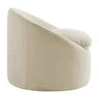 Sadie Slipcovered Linen-Blend Round Accent Chair