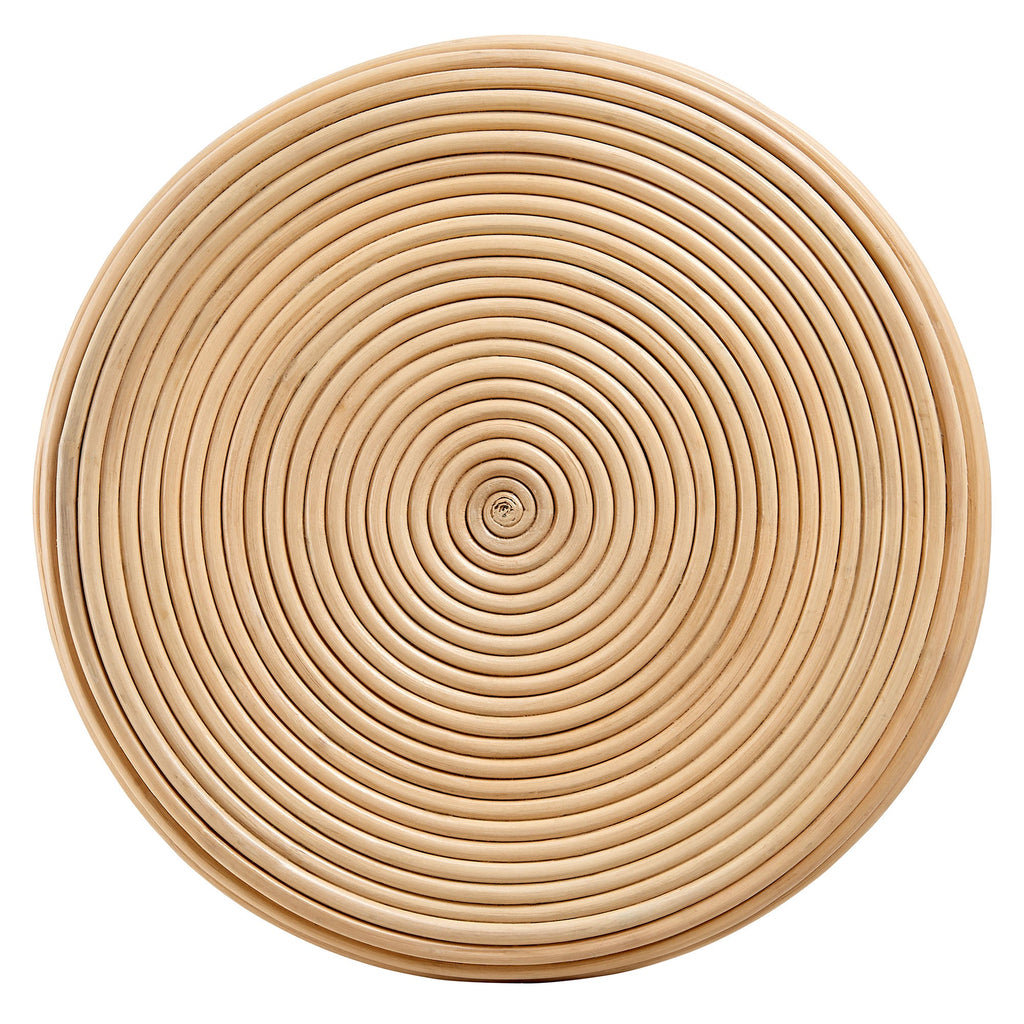 Tavi Hourglass Natural Rattan Round Side Table