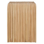 Eve Curved Natural Rattan Side Table
