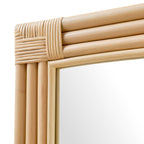 Corsica Curved Rectangle Rattan Wall Mirror
