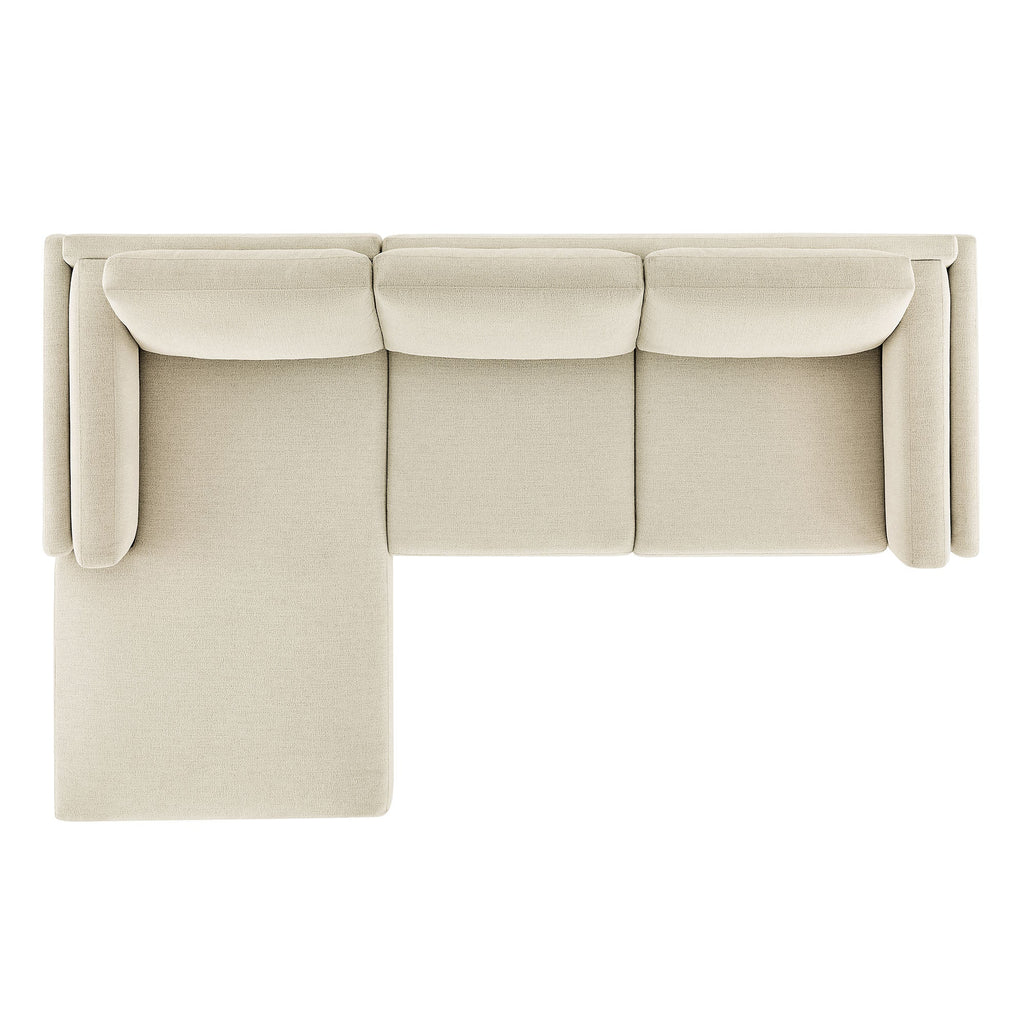 Roscoe Left-Facing Fabric Sectional Sofa with Chaise