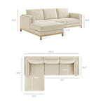 Roscoe Left-Facing Vegan Leather Sectional Sofa with Chaise