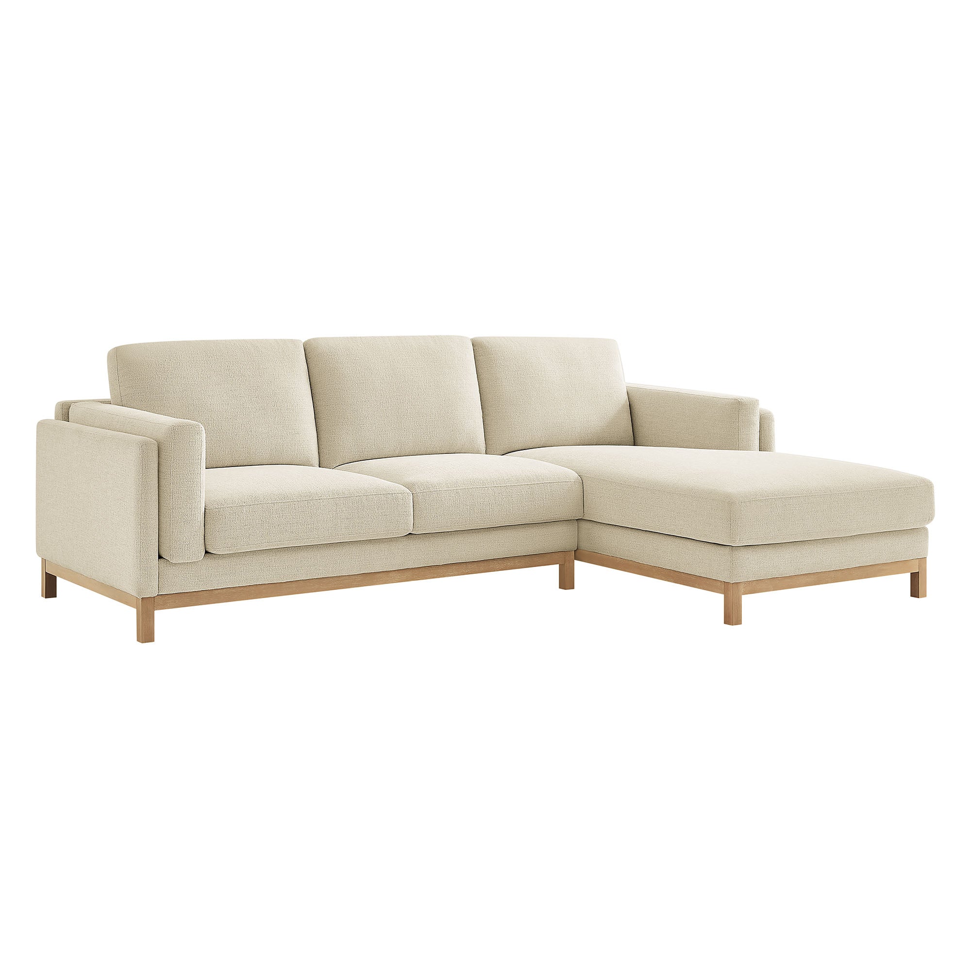Roscoe Right-Facing Vegan Leather Sectional Sofa with Chaise