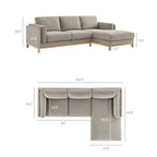 Roscoe Right-Facing Fabric Sectional Sofa with Chaise