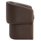 Verity Barrel Back Vegan Leather Dining Chair