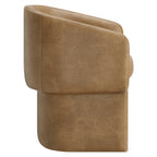 Verity Barrel Back Vegan Leather Dining Chair