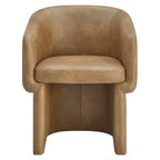 Verity Barrel Back Vegan Leather Dining Chair