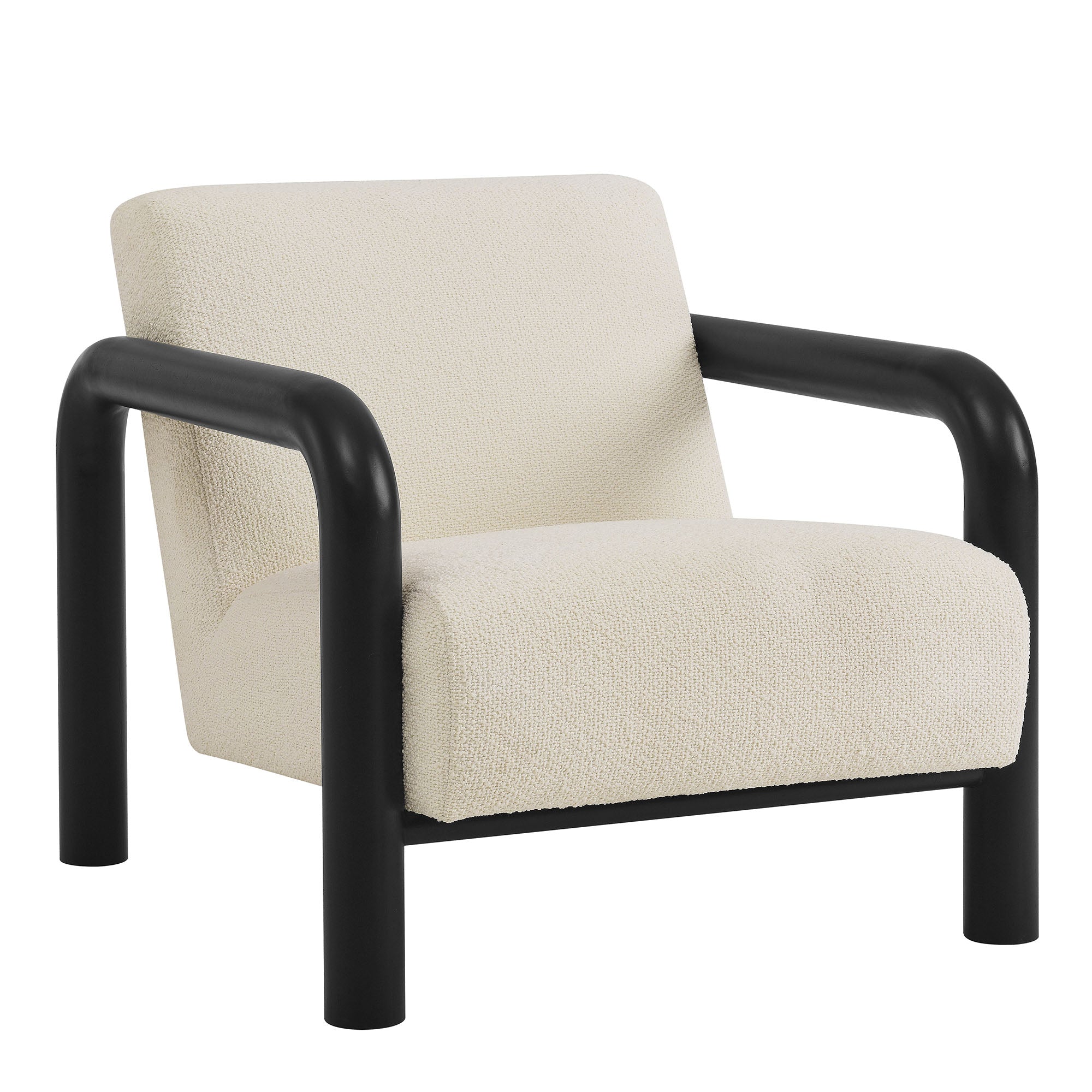 Sereno Boucle Accent Chair - EEI-7391-CRE-BLK