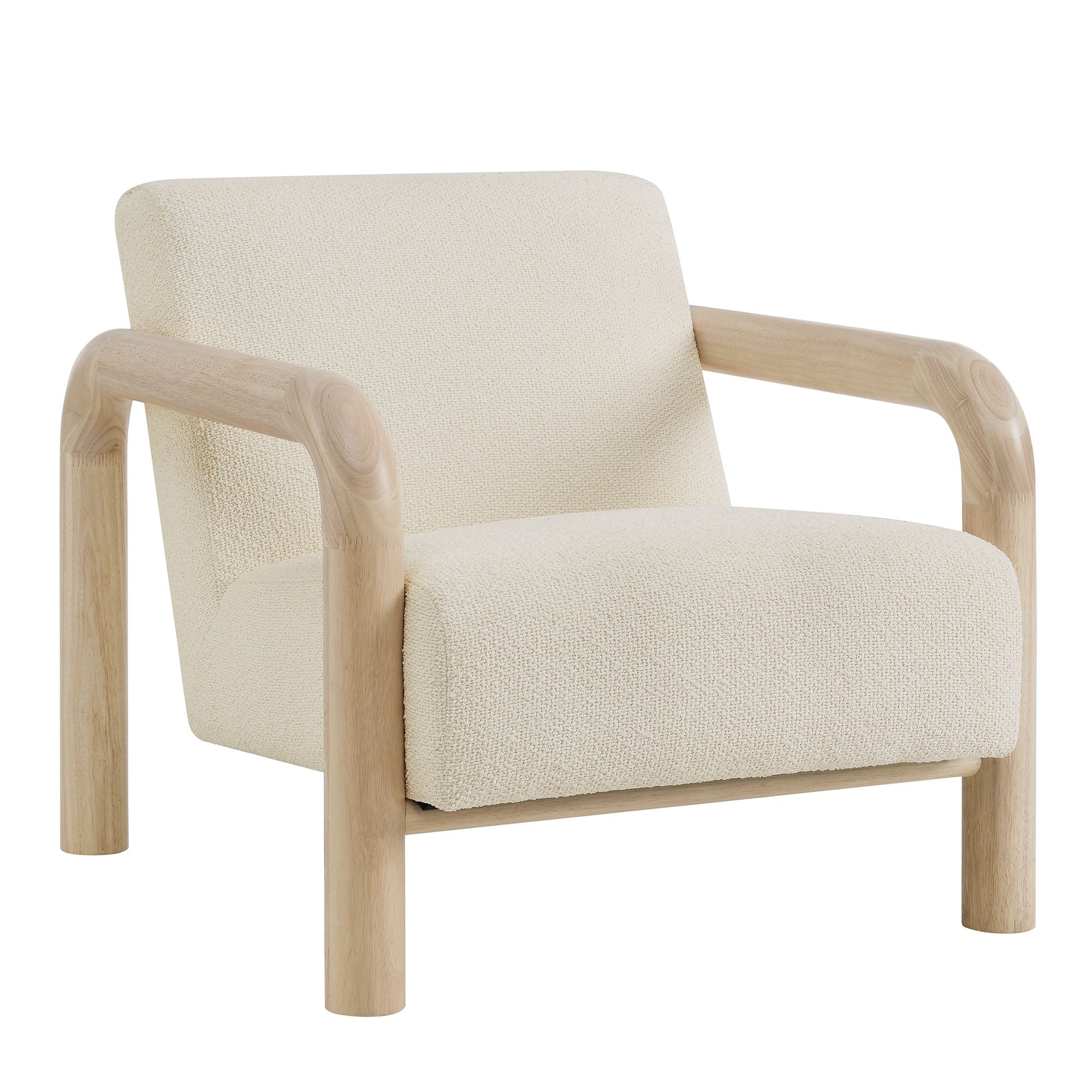 Sereno Boucle Accent Chair - EEI-7391-CRE-OAK
