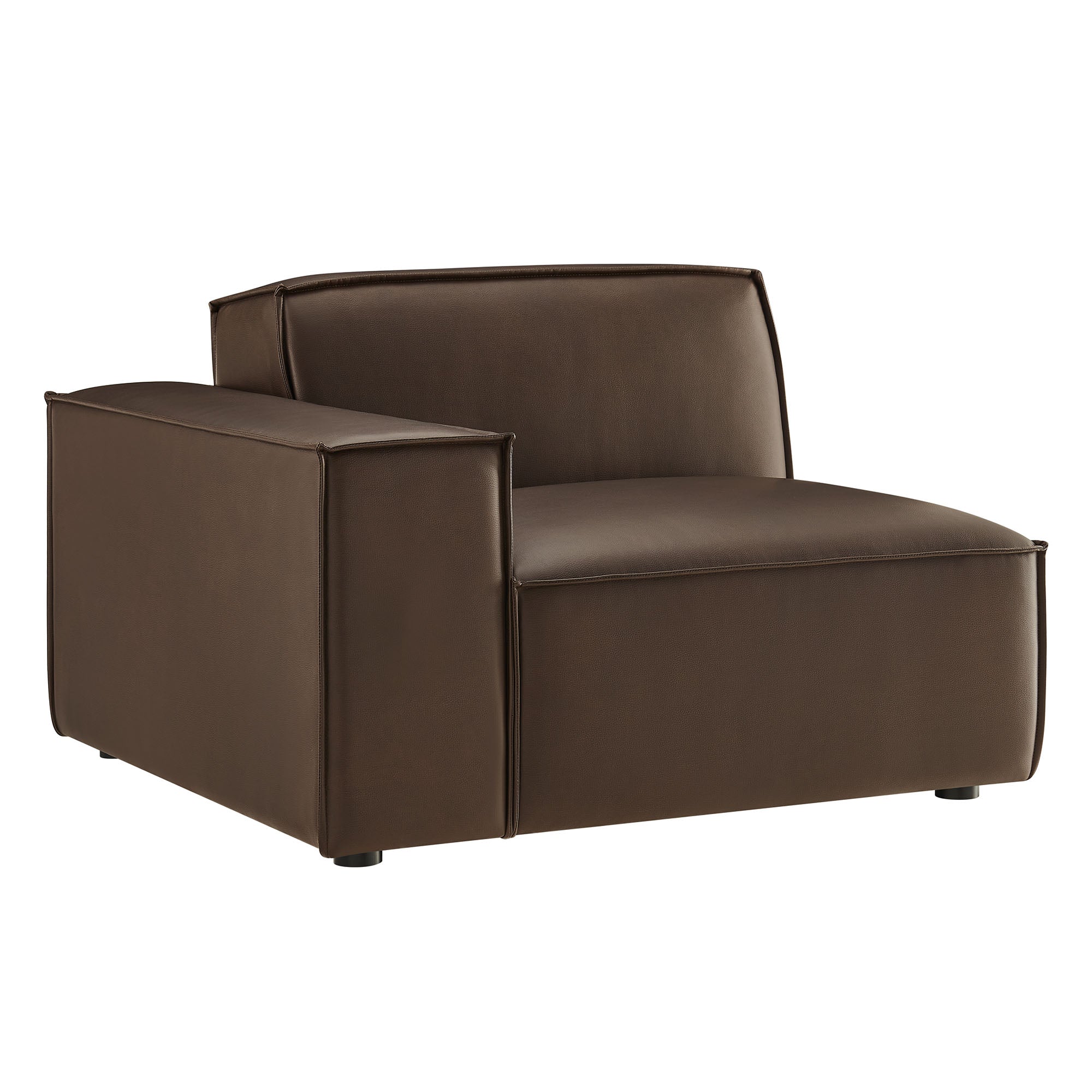 Restore Vegan Leather Left-Facing Modular Lounge Chair