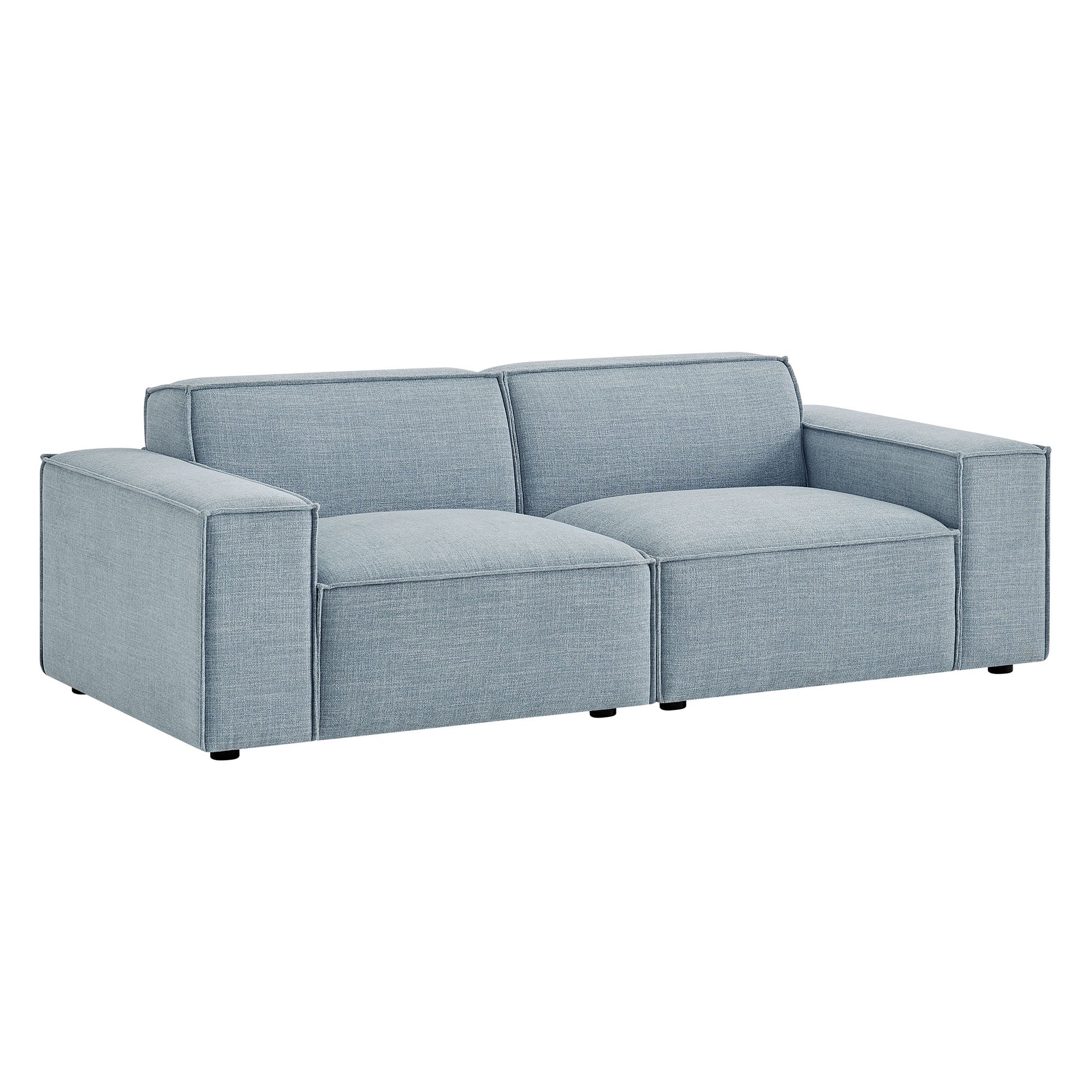 Restore 2-Piece Performance Fabric Upholstered Modular Loveseat - EEI-7403-SKY