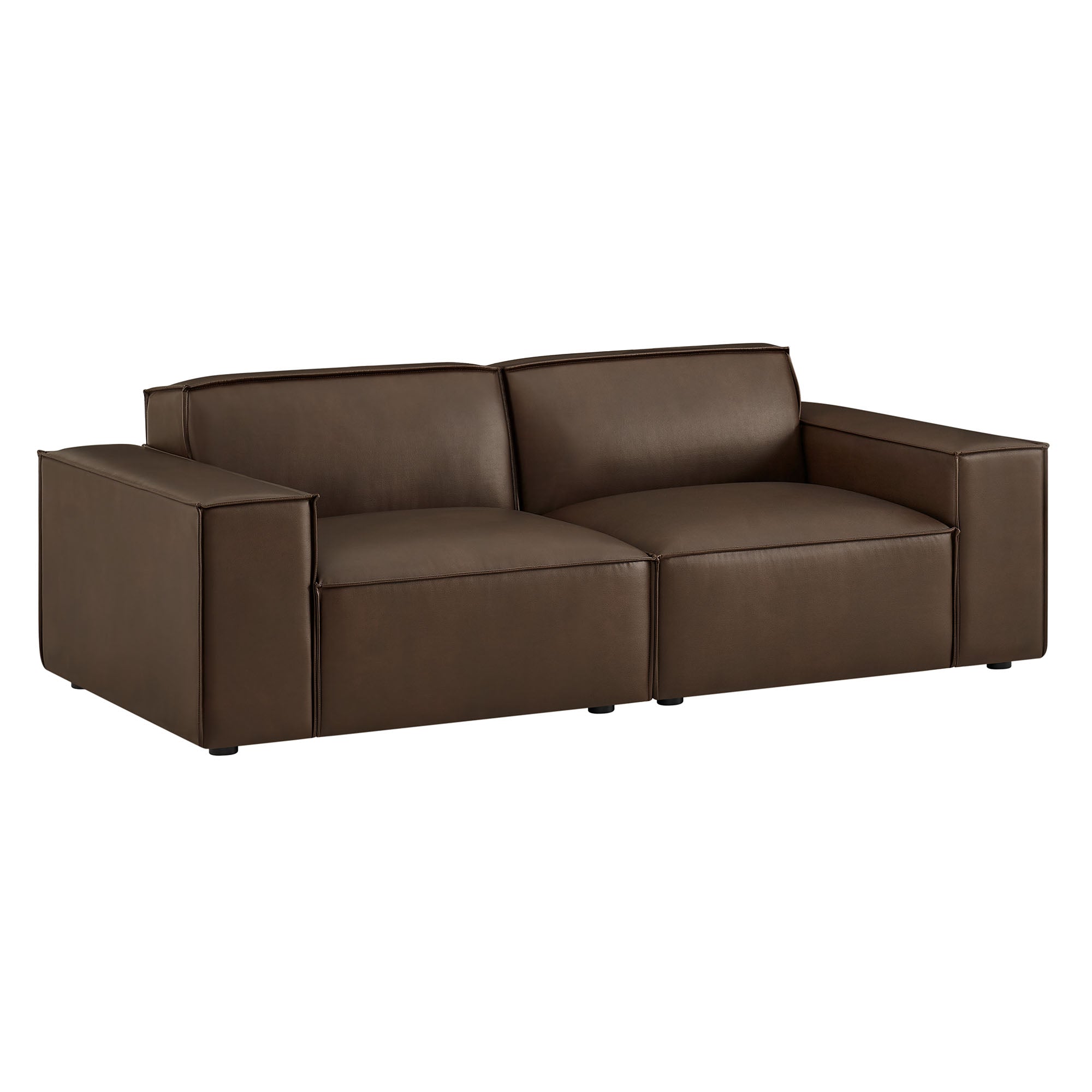 Restore 2-Piece Vegan Leather Modular Loveseat