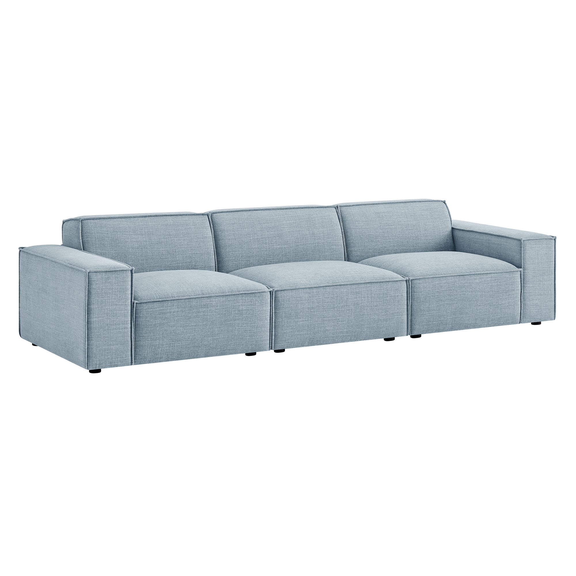 Restore 3-Piece Performance Fabric Upholstered Modular Sofa Set - EEI-7407-SKY