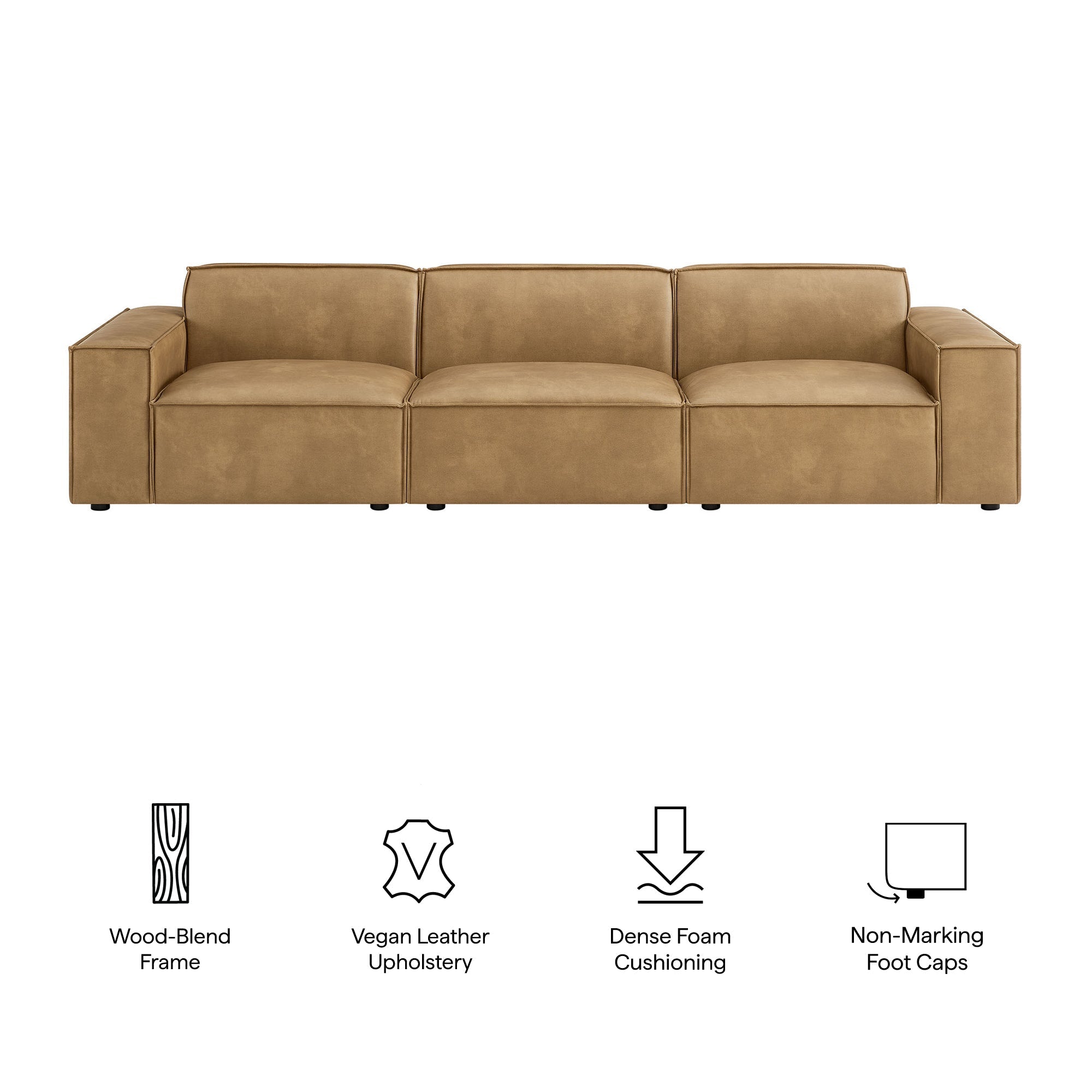Restore 6-Piece Vegan Leather Modular Sectional Sofa