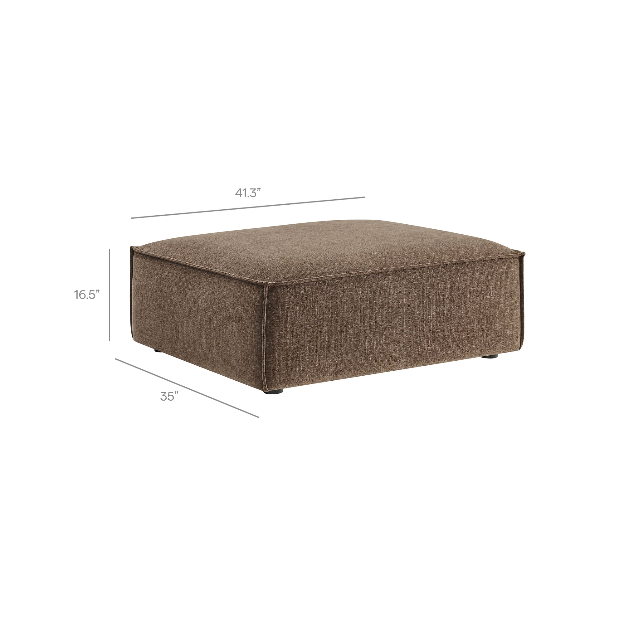 Restore 4-Piece Performance Fabric Upholstered Modular Sofa Set with Ottoman