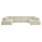 Restore 6-Piece Performance Fabric Upholstered U-Shaped Sectional Sofa