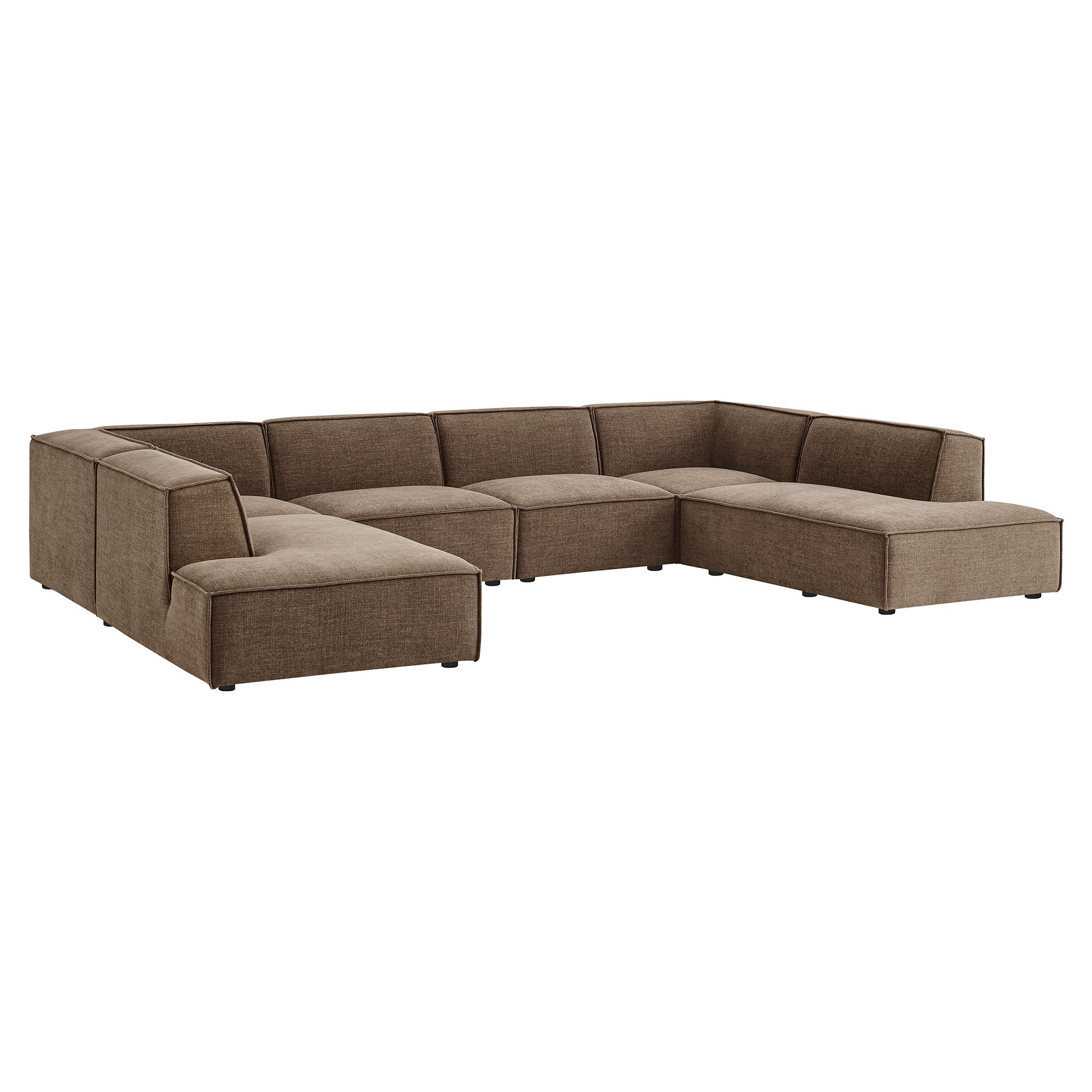 Restore 6-Piece Performance Fabric Upholstered U-Shaped Sectional Sofa - EEI-7415-MOC