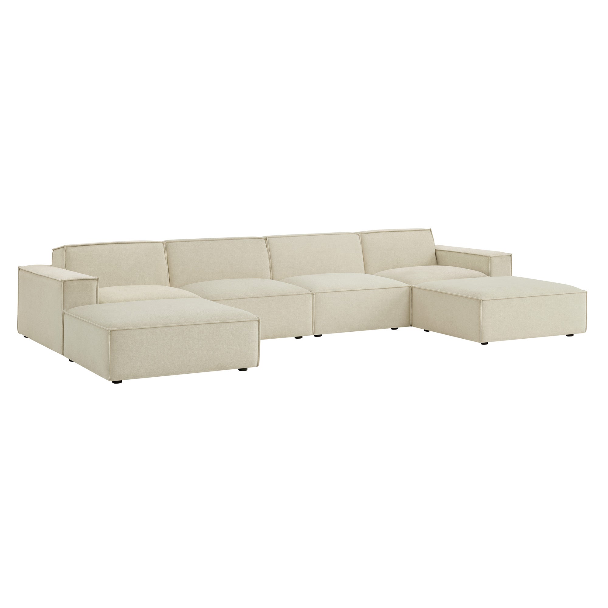 Restore 6-Piece Performance Fabric Upholstered Modular Sectional Sofa - EEI-7417-ECR