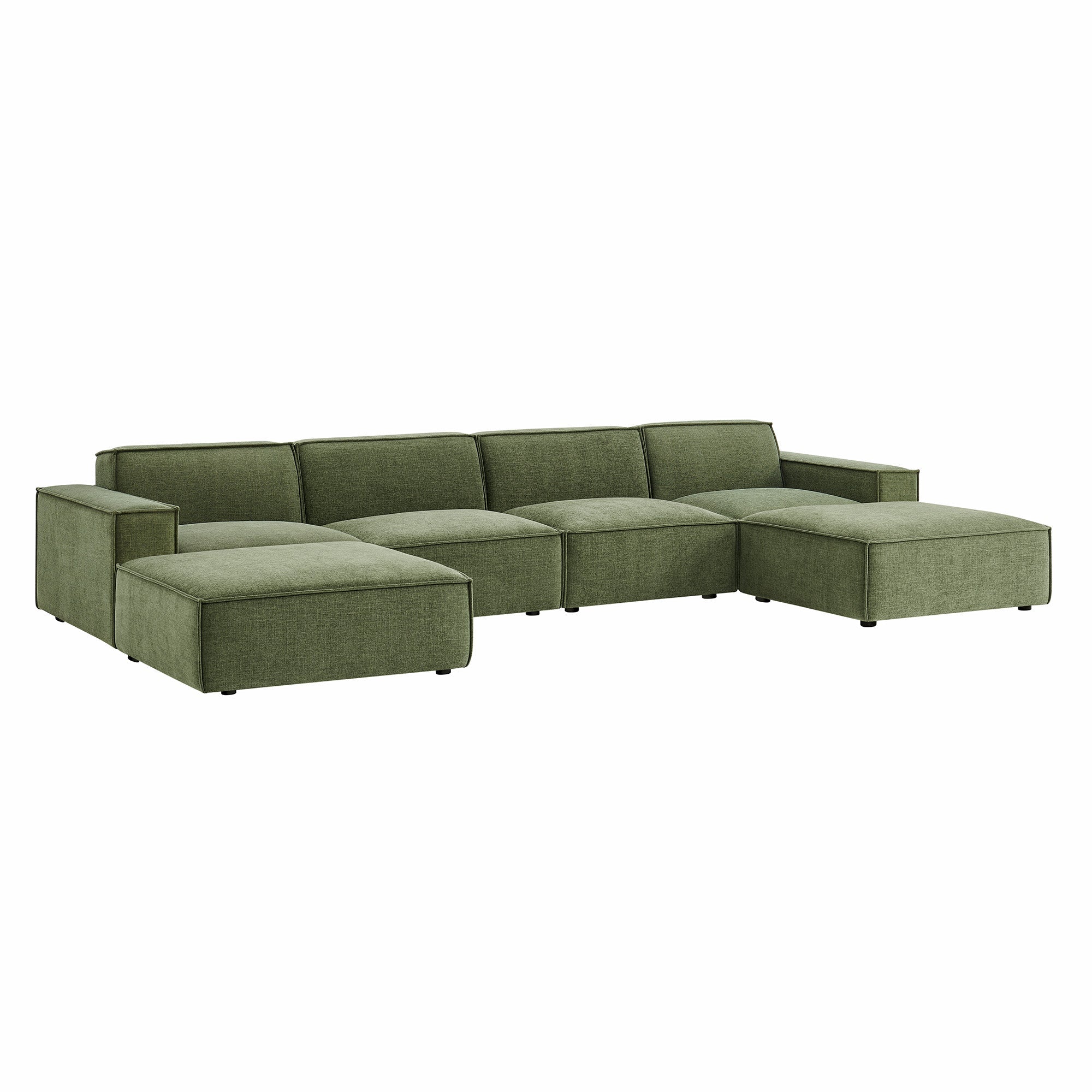 Restore 6-Piece Performance Fabric Upholstered Modular Sectional Sofa - EEI-7417-FOL