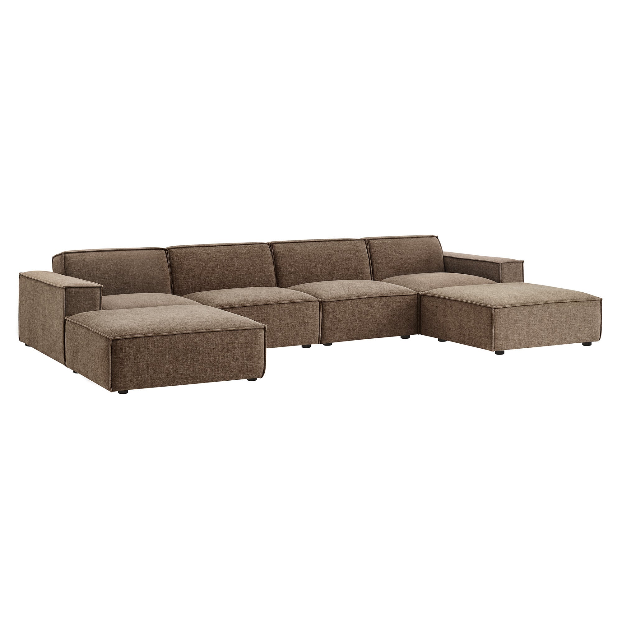 Restore 6-Piece Performance Fabric Upholstered Modular Sectional Sofa - EEI-7417-MOC