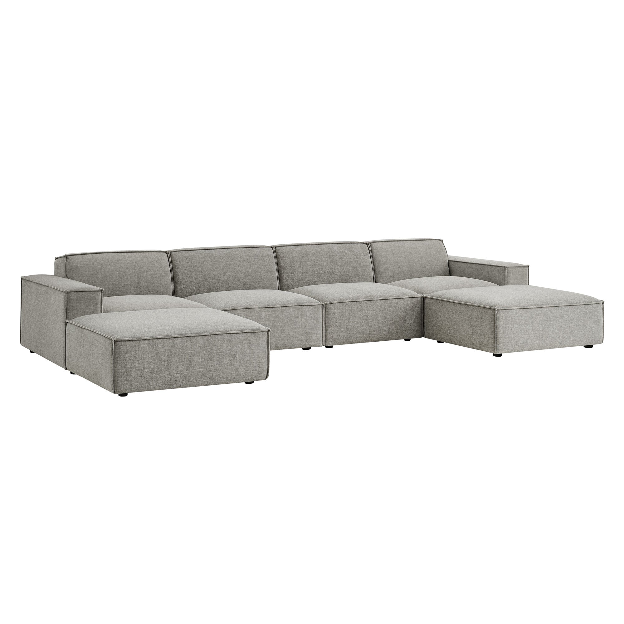 Restore 6-Piece Performance Fabric Upholstered Modular Sectional Sofa - EEI-7417-PEW